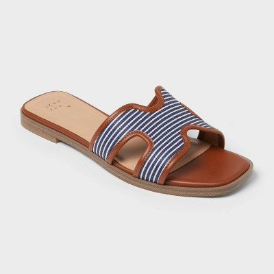 Women’s Nina Slide Sandals - A New Day™ Blue 9.5 | Target