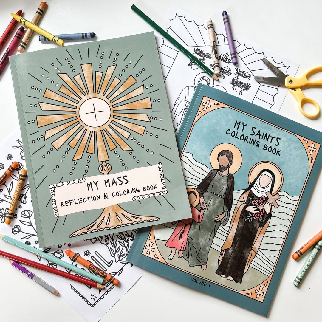 Catholic Coloring Books | Etsy (US)