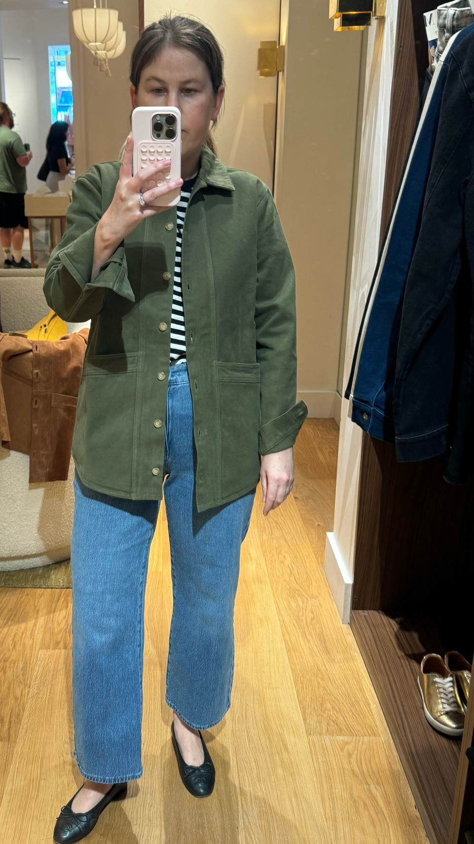 This green khaki jacket is the perfect weight for fall and spring! I love how it looks with this striped t-shirt.

#LTKSeasonal #LTKStyleTip #LTKWorkwear