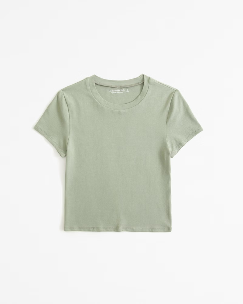Cotton Seamless Fabric Baby Tee | Abercrombie & Fitch (US)