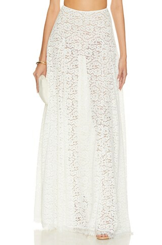 Lovers and Friends Emilia Skirt in White Lace from Revolve.com | Revolve Clothing (Global)