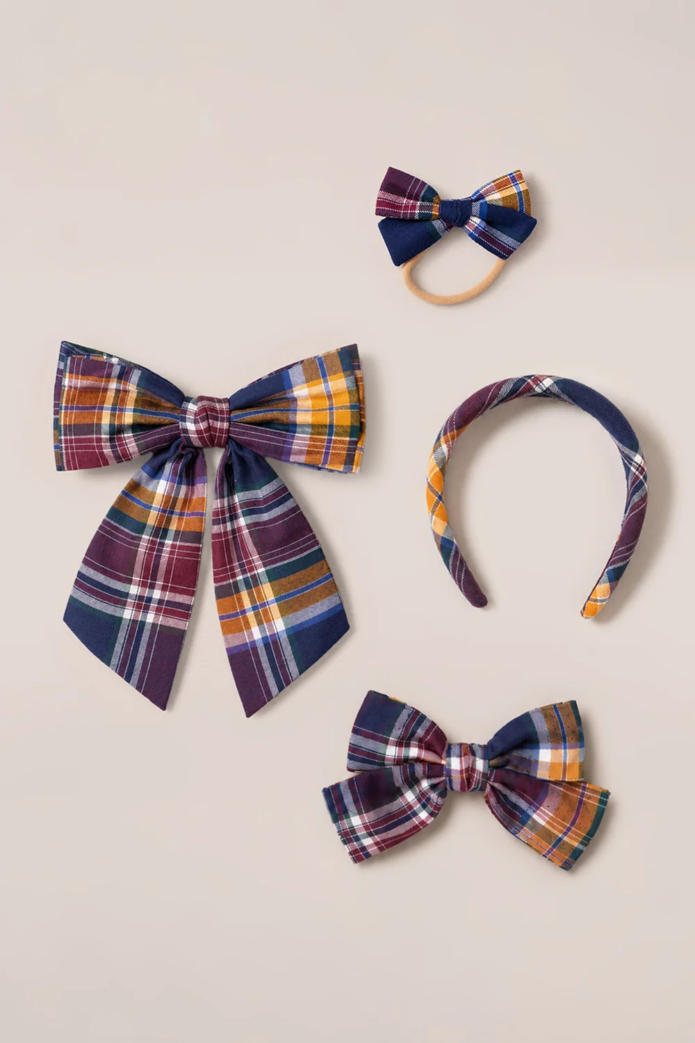 Hair Bows in Midnight Plaid | Ivy City Co