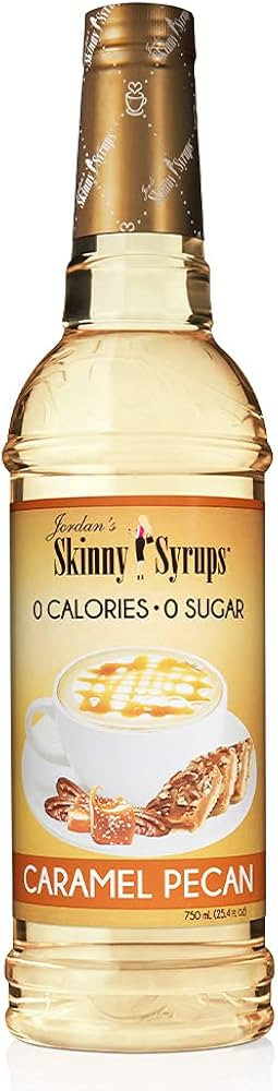 Jordan's Skinny Syrups Sugar Free Coffee Syrup, Caramel Pecan Flavor Drink Mix, Zero Calorie Flav... | Amazon (US)