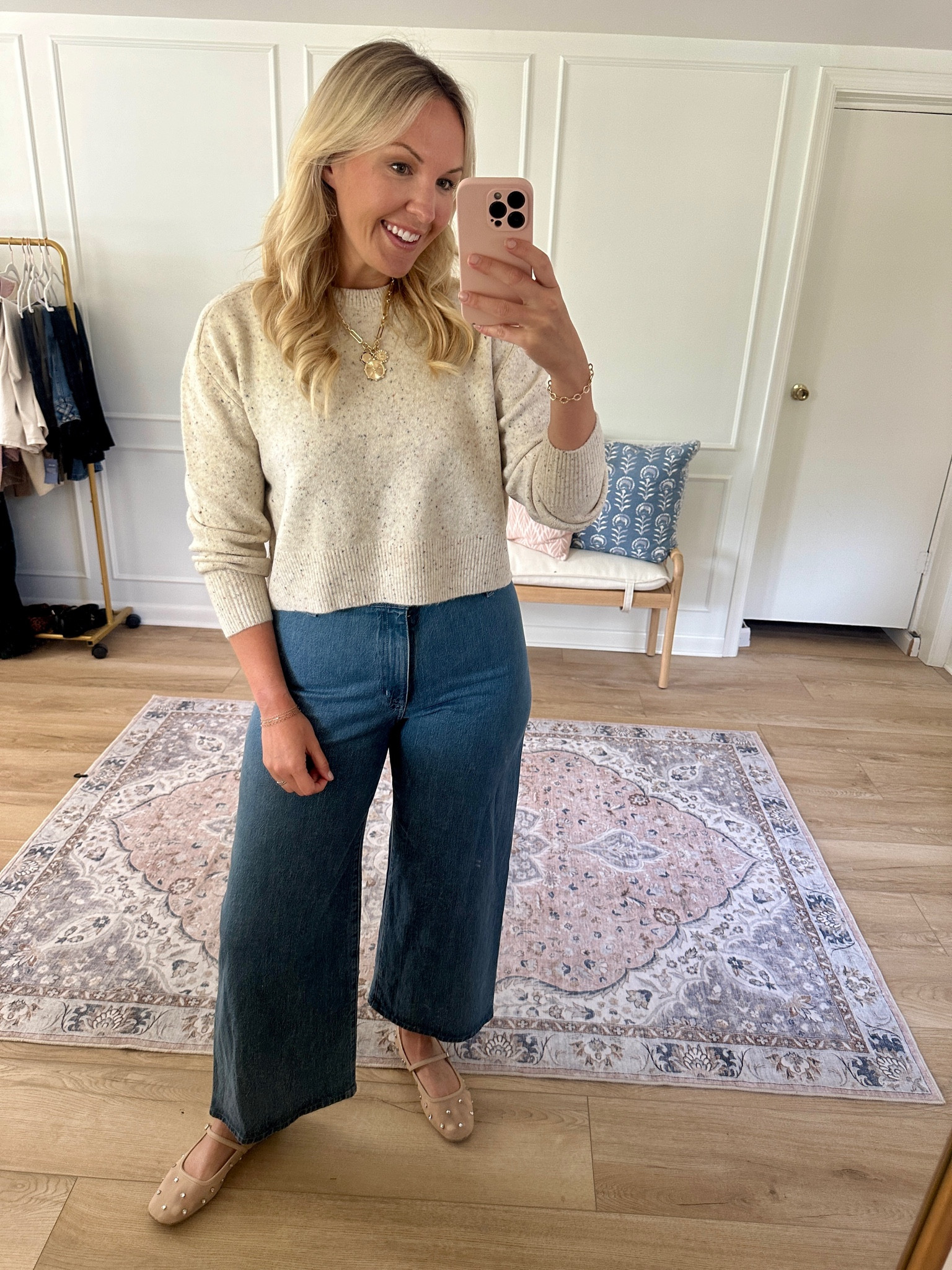 Soft knit sweater and jeans! Teacher outfit - fall outfit - casual work wear - date night outfit - wearing a med top and size 12 in pants 

#LTKSeasonal #LTKWorkwear #LTKMidsize
