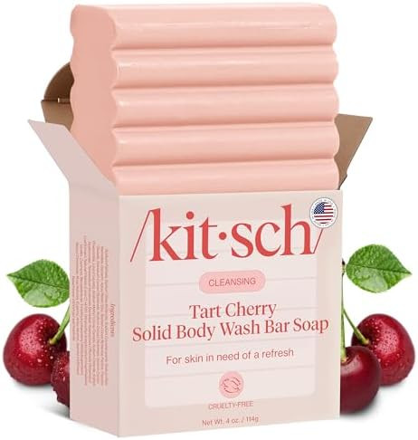Kitsch Cleansing Tart Cherry Soap Bar with Refreshing Scent - Eco-Friendly Body Wash Women Love -... | Amazon (US)