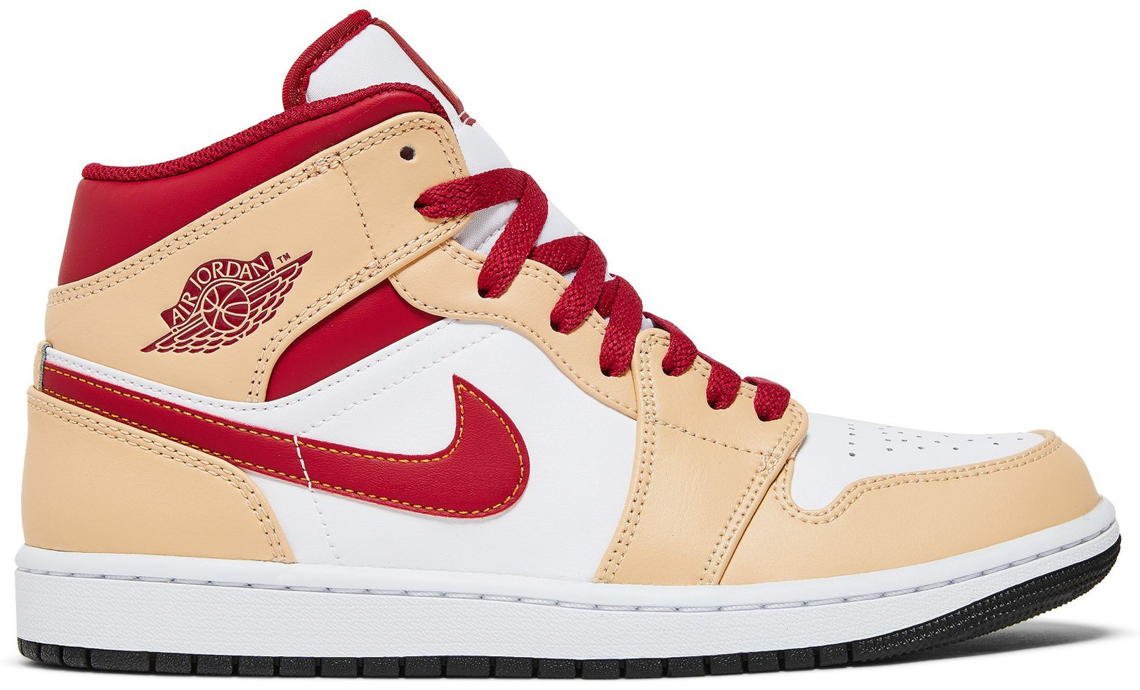 Buy Air Jordan 1 Mid 'Light Curry Cardinal Red' - 554724 201 | GOAT | GOAT