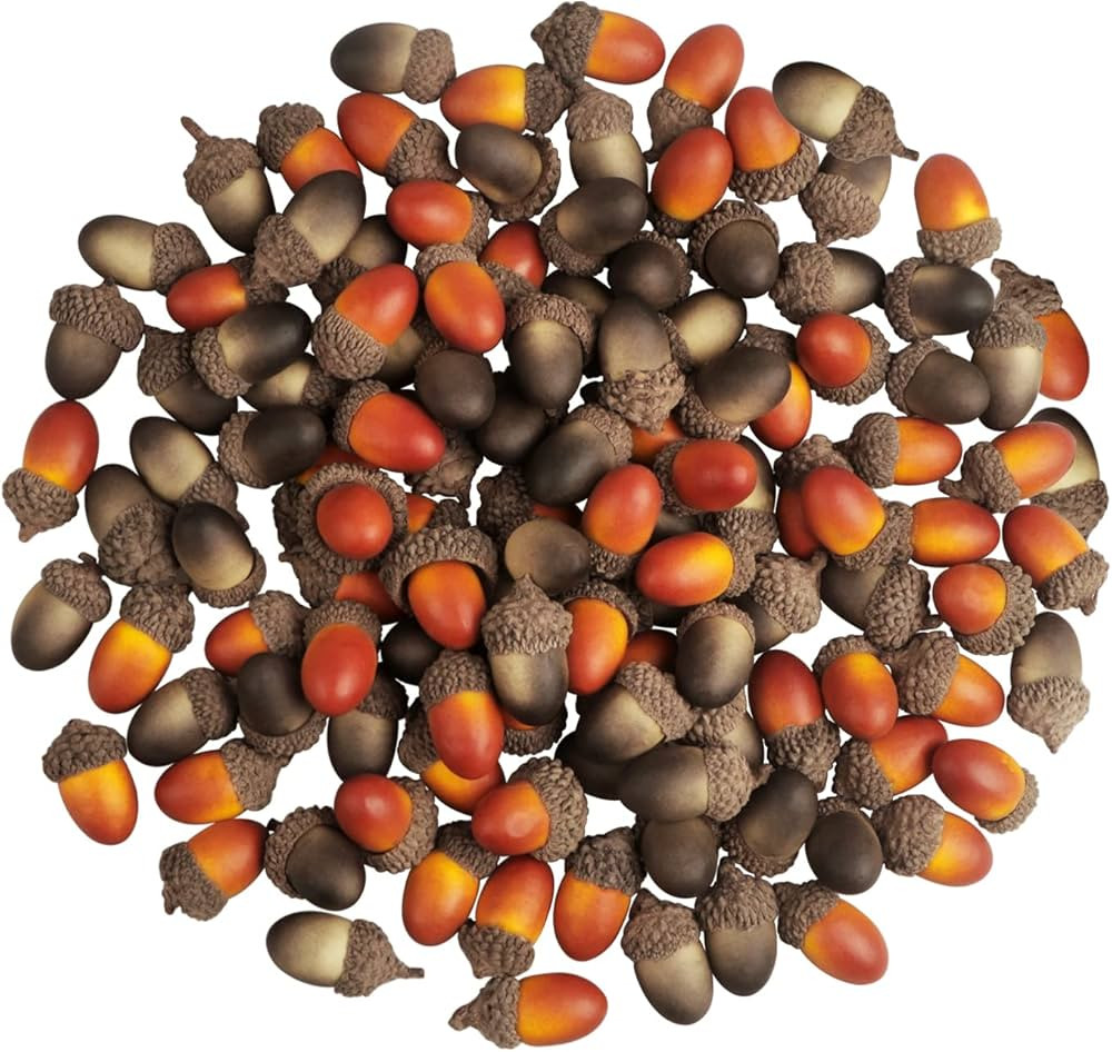 120 PCS Artificial Acorns Decorative, Fall Fake Acorn with Natural Acorn Cap Simulation Mini Acor... | Amazon (US)