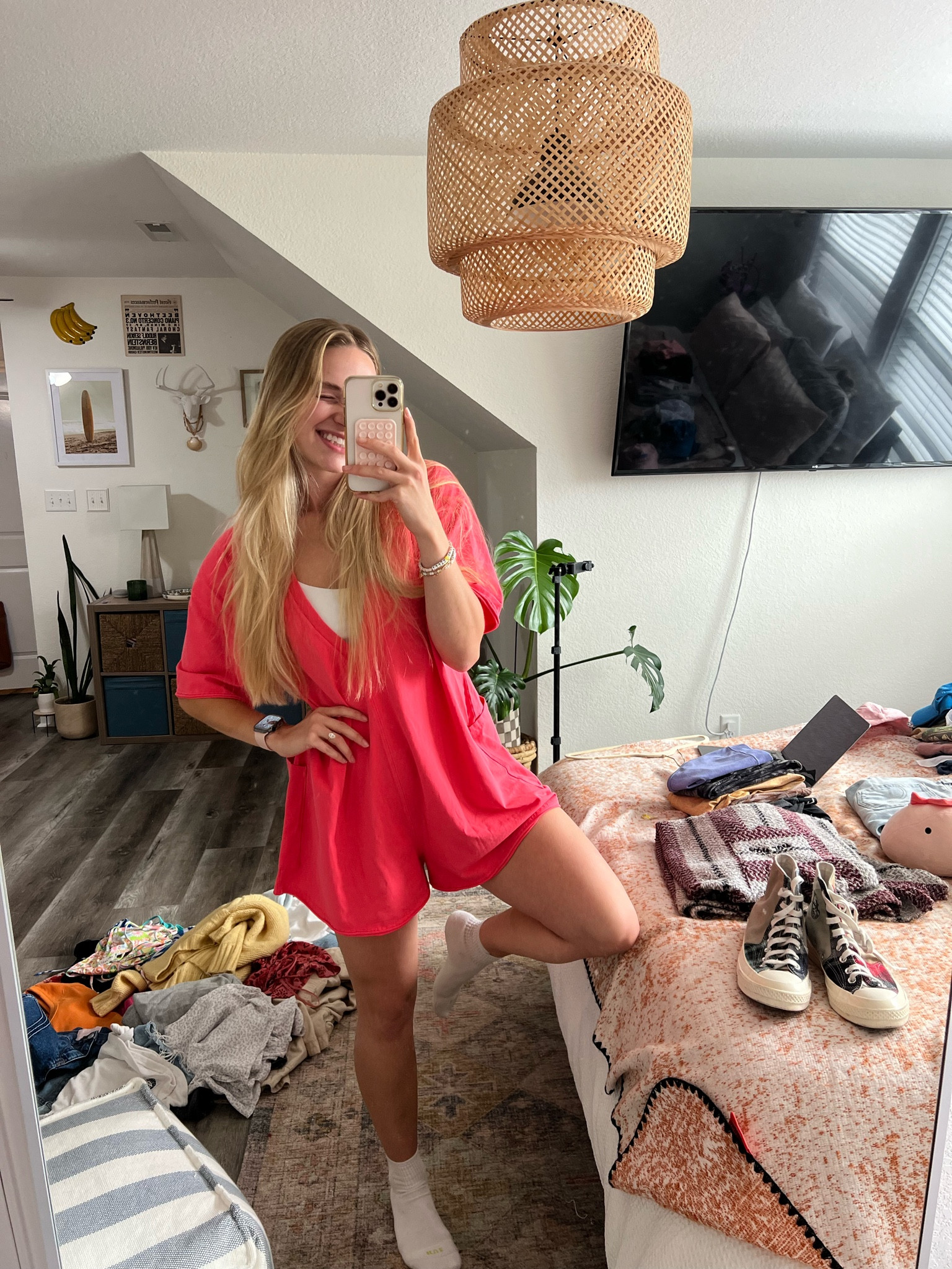 Did a closet clean out and this was the outfit!! Such a fun and cozy romper 🍓🍒

#LTKhome #LTKfitness #LTKActive