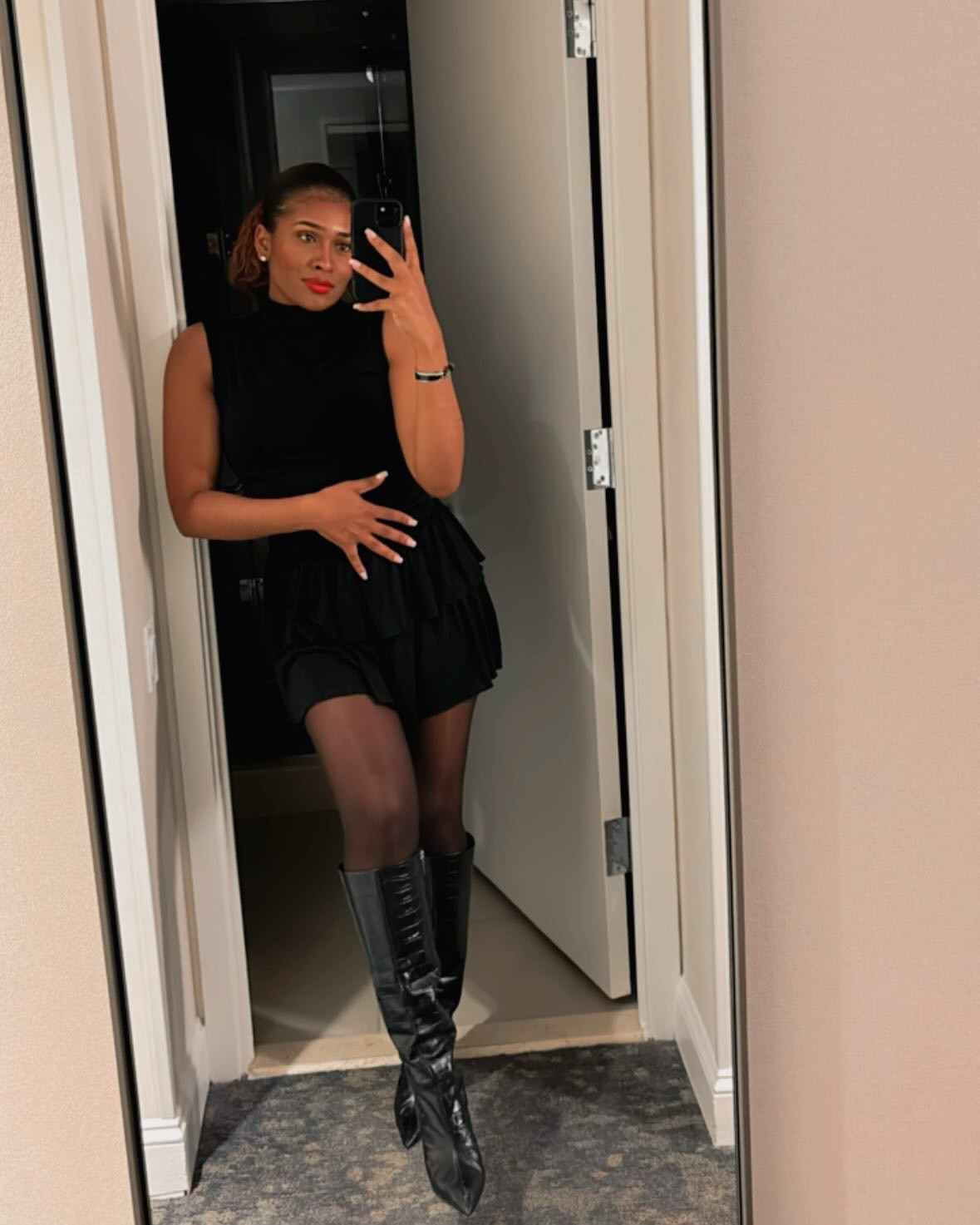 Flirty & fun with a splash of spicy ❤️‍🔥 This black mini dress + crocodile print wedge boots combo was the vibe for Valentine’s Day! A look that’s equal parts classy and bold. 


#LTKFindsUnder100 #LTKStyleTip #LTKMostLoved