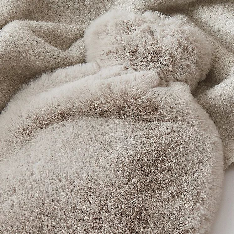 Super Soft Faux Fur Hot Water Bottle | The White Company (UK)
