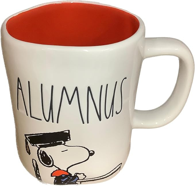 Rae Dunn Peanuts Graduation Day 2026 Coffee Mug, White with Red Interior - Alumnus | Amazon (US)