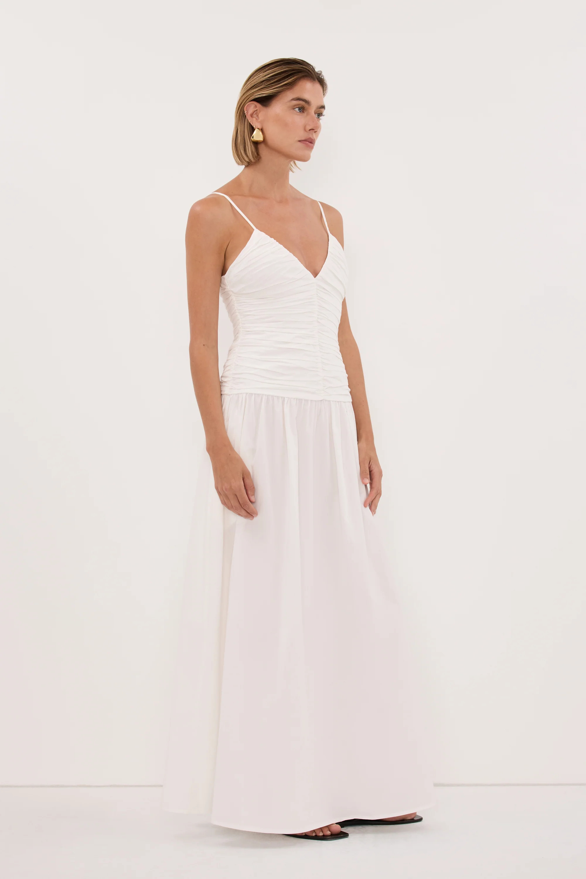 ALEXIA WHITE COTTON DRESS | DISSH