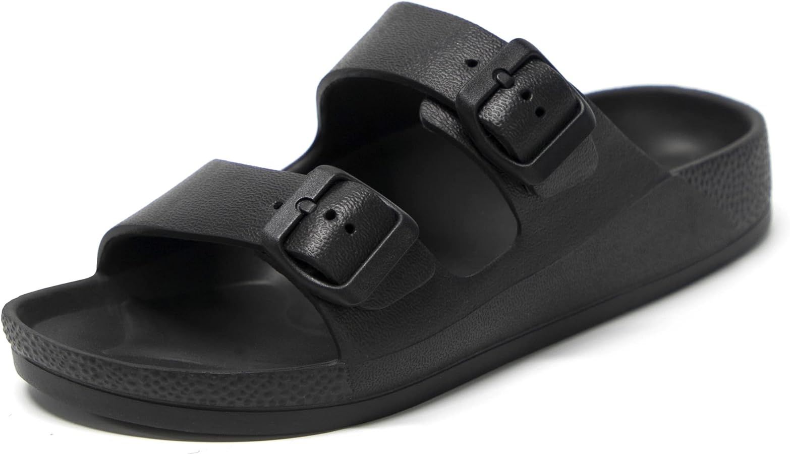 Athlefit Women's Double Buckle EVA Sandals Comfortable Rubber Waterproof Plastic Two Strap Footbe... | Amazon (US)