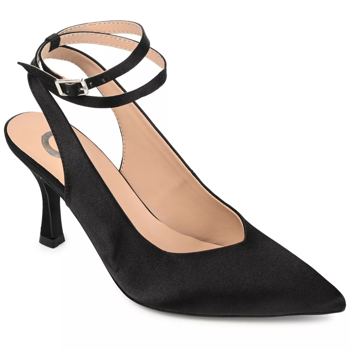 Journee Collection Womens Marcella Buckle Mid Stiletto Pointed Toe Pumps | Target