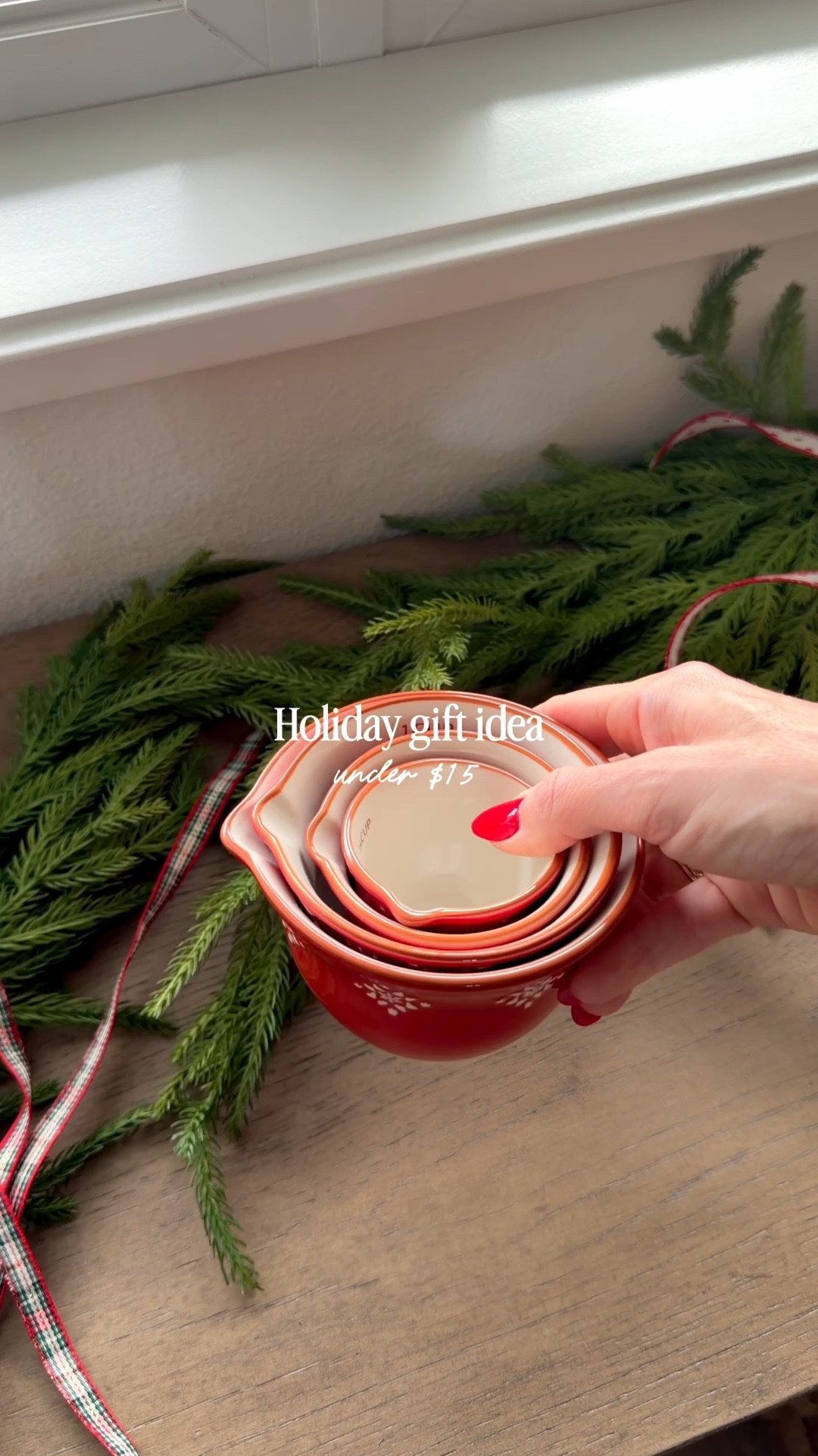 ♥️ Another under $15 dollar holiday gift idea for you! This is a perfect for anyone who loves baking or cooking. I absolutely love these measuring cups. They are so cute and fun. Also linked some similar options! I also love the bow cookie cutter, but you could really use any cookie cutter or omit it from the gift.

#giftunder15 #giftidea #holidaygifting 

#LTKGiftGuide #LTKHoliday #LTKFindsUnder50