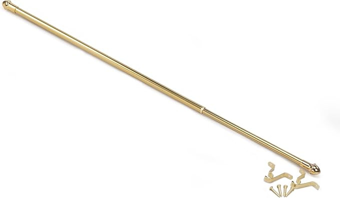 Fantasia Cafe Decorative Window Curtain Rod, 28"- 48" Adjustable Width, 7/16" Diameter, 3/4" Proj... | Amazon (US)