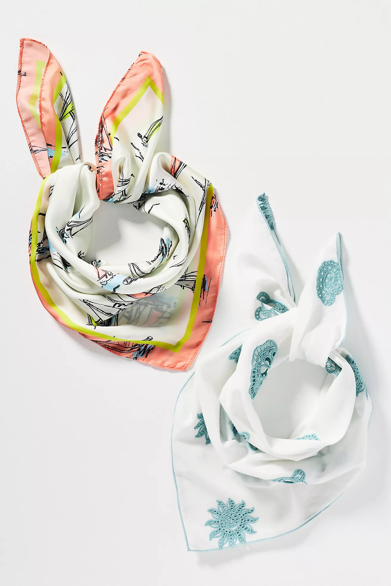 Satin Hair Scarves, Set of 2 | Anthropologie (US)