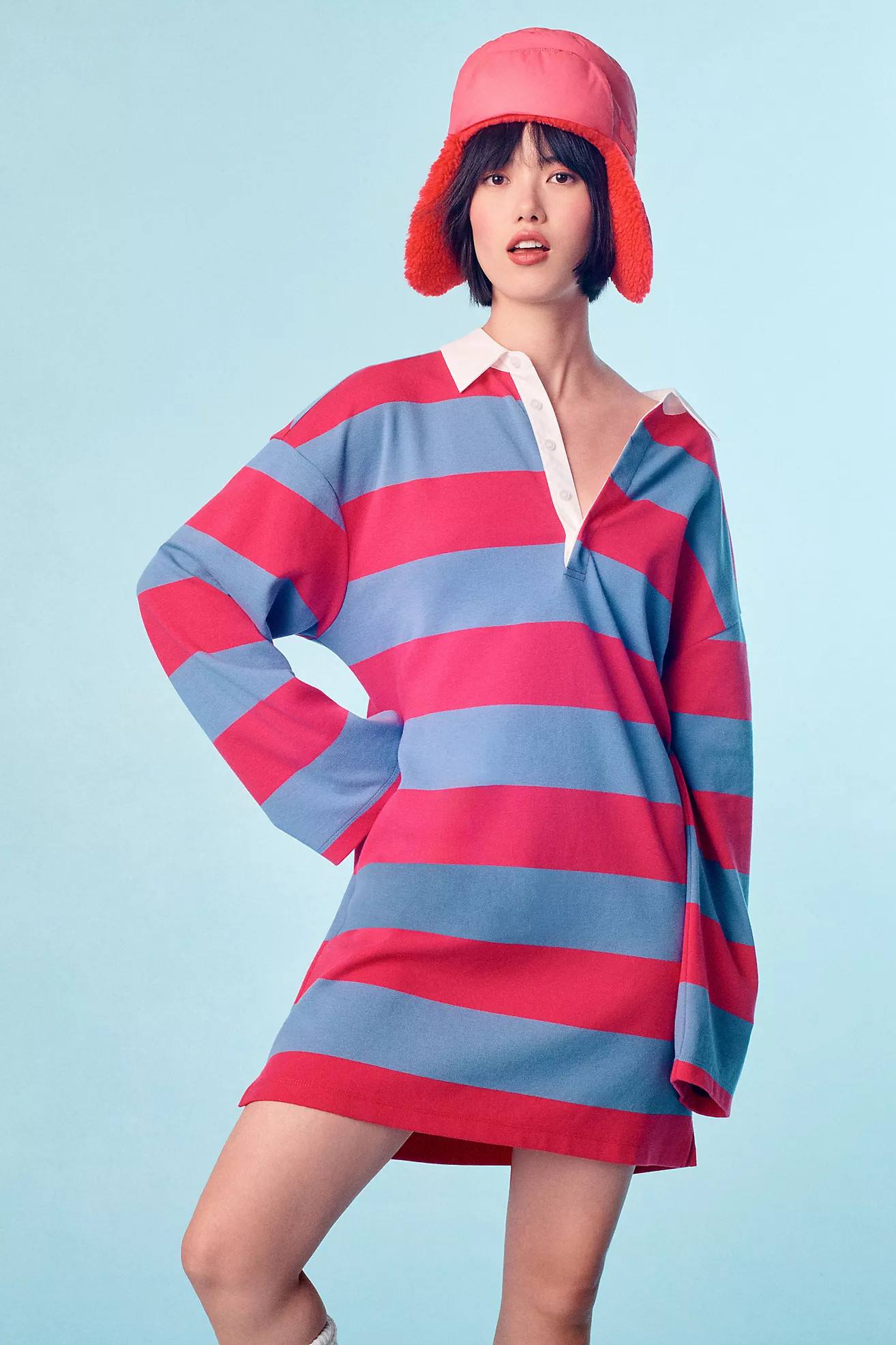DOLAN Long-Sleeve Rugby Mini Dress | Anthropologie (US)