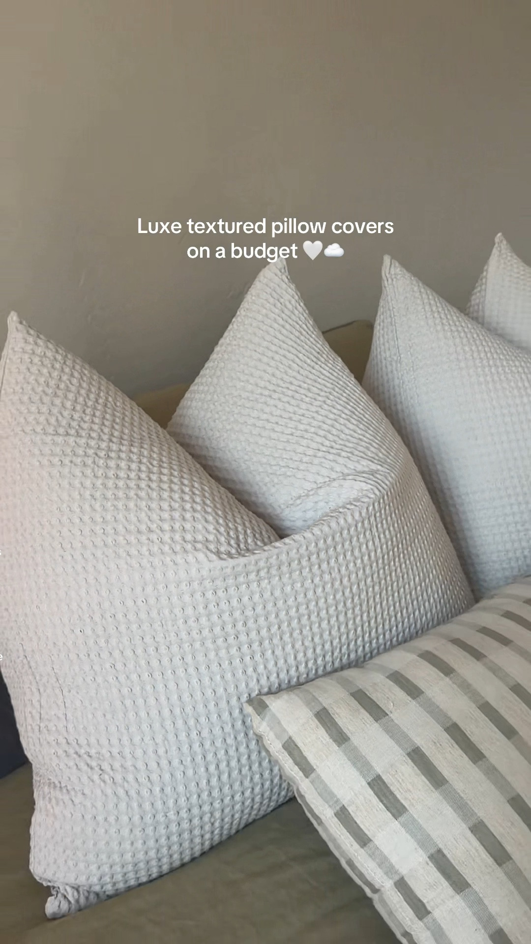 Love how the texture on these pillows made our minimalistic bed look much more luxe! Lumbar pillow is old target hearth & hand. 

#LTKHome #LTKSaleAlert