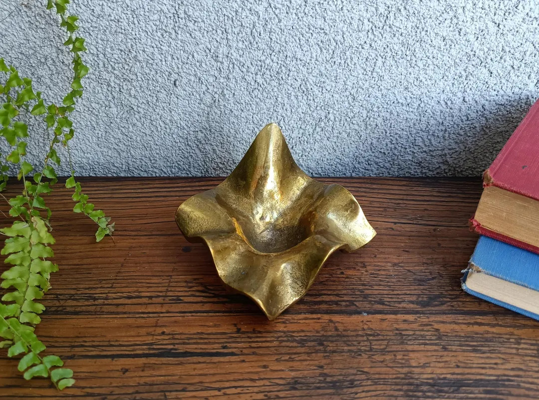 Vintage Brass Brutalist Candle Holder, Antique Candlestick, Unique Brutalism Taper Candle Stand, ... | Etsy (US)