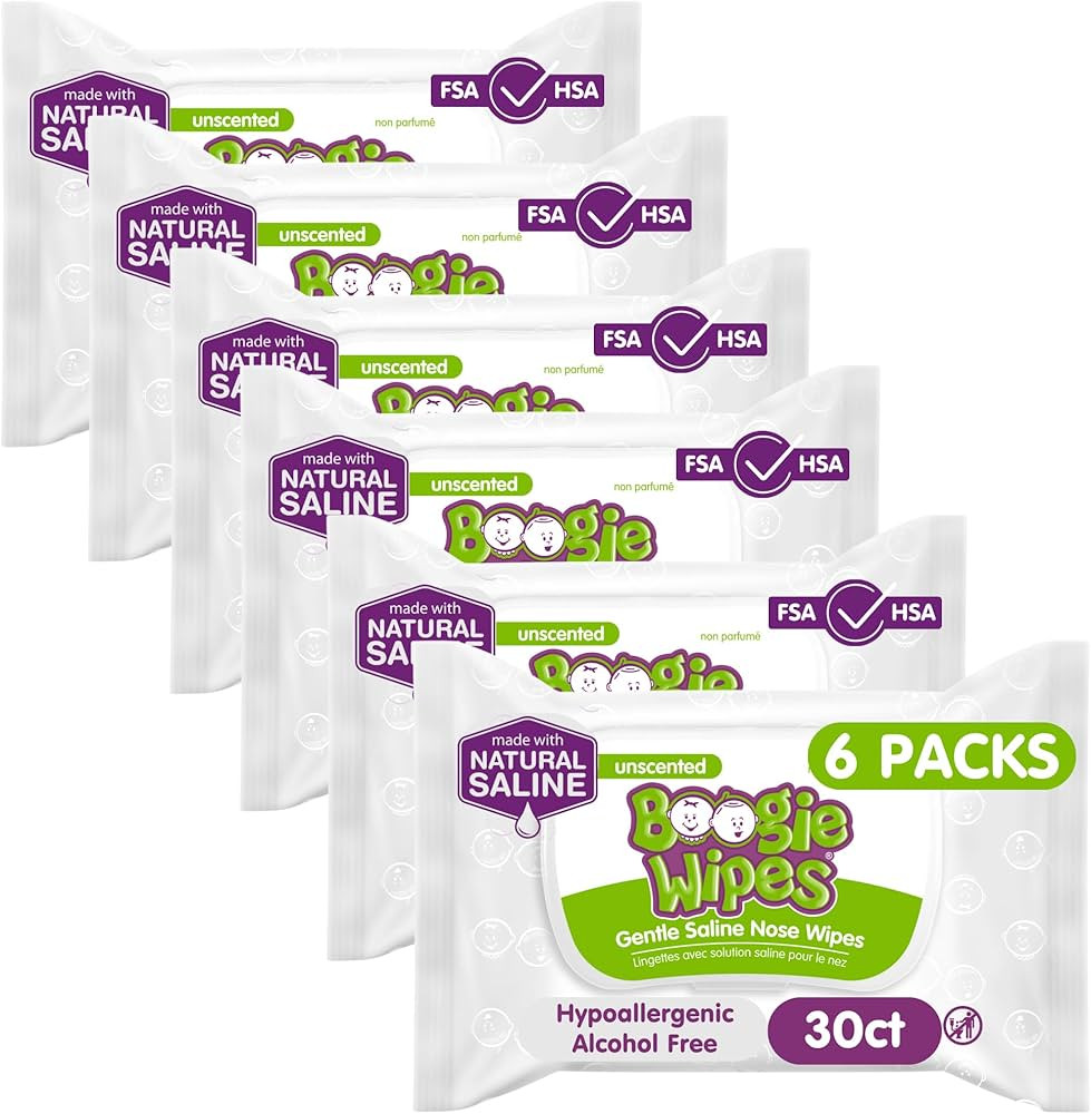 Baby Wipes Unscented by Boogie Wipes, Wet Wipes for Face, Hand, Body & Nose, Made with Vitamin E,... | Amazon (US)