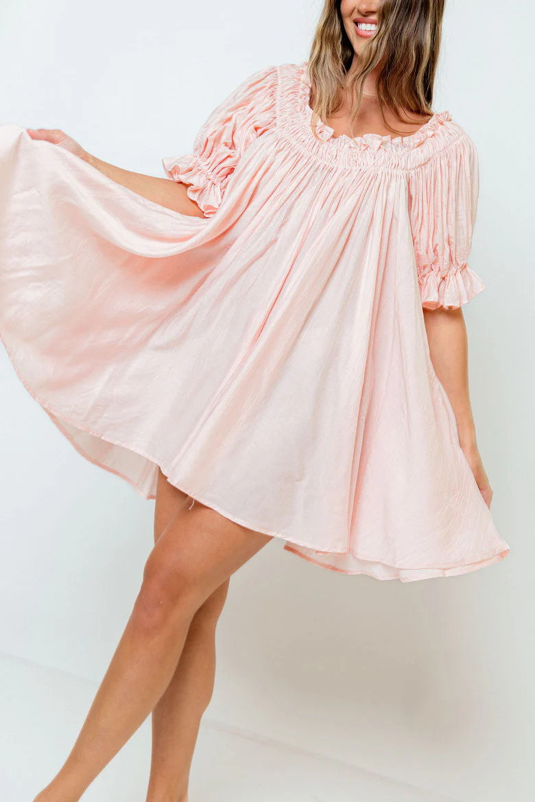 Jacqueline Mini Dress in Baby Pink | Worth Collective