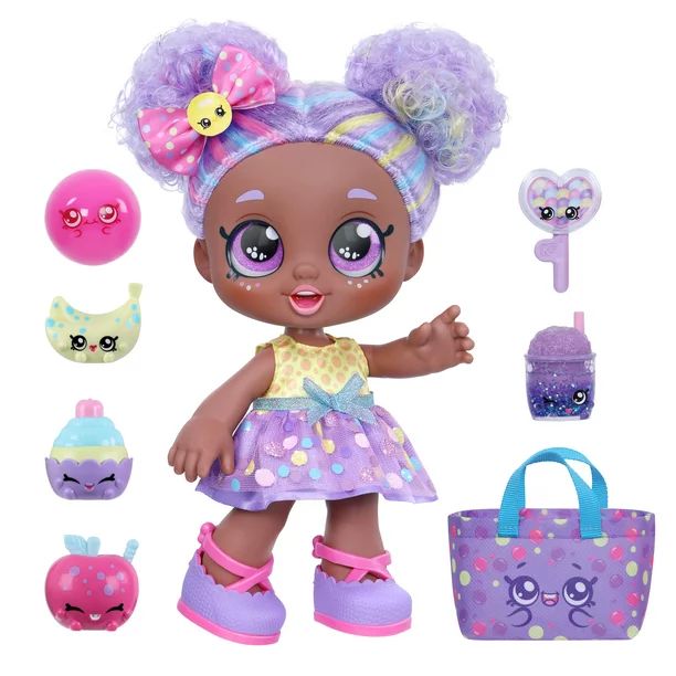 KINDI KIDS SKITTLES TODDLER DOLL EXCLUSIVE 1 Shopping bag plus 6 Shopkins Accessories Girls Toys ... | Walmart (US)