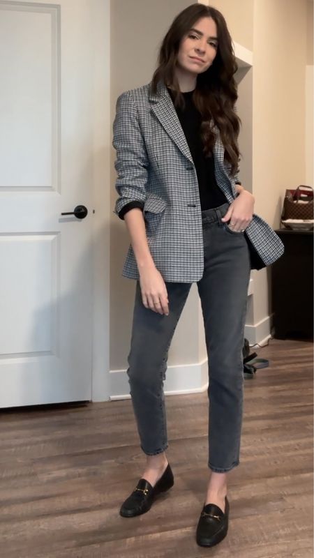 Work outfit, work style, corporate outfit, office outfit, blazer, gray jens, gray denim, Sam Edelman loafer, work outfits, business casual 

#LTKshoecrush #LTKfindsunder100 #LTKworkwear