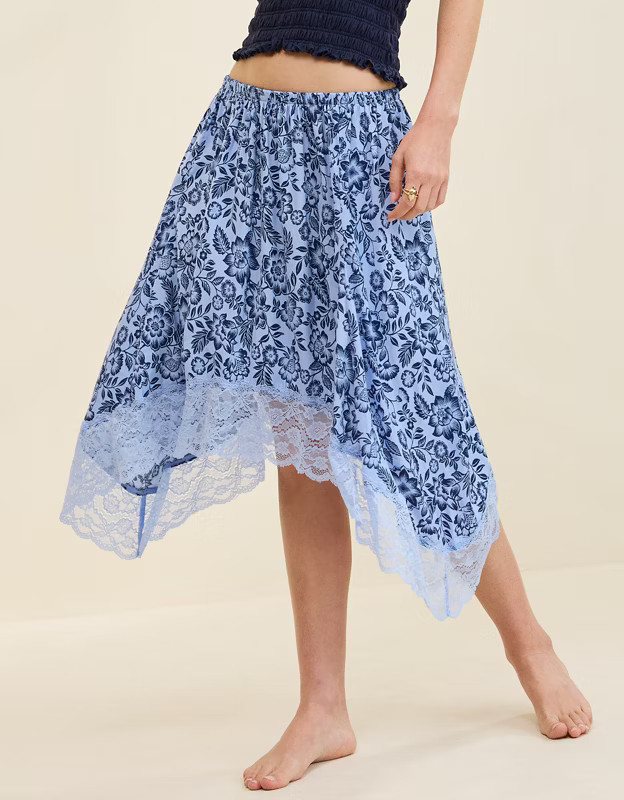 Aerie Handkerchief Midi Skirt | Aerie