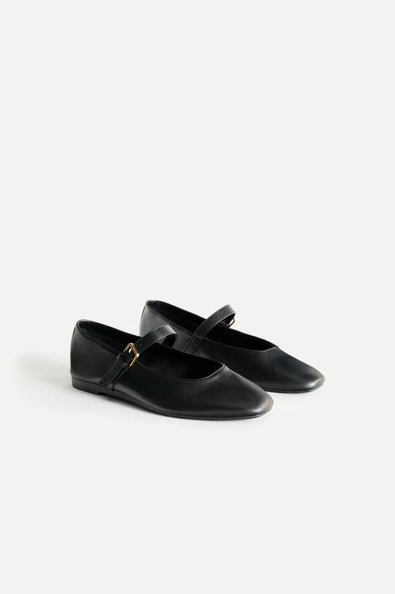 LEATHER BALLET FLATS 50TH ANNIVERSARY | Zara UK