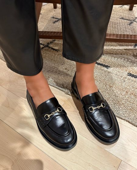 New leather loafers & they’re on sale! *if between sizes, size down 1/2 size

Black shoes
Silver shoes
Flats
Fall fashion
Black Faux leather pants
Work wear
Work outfit


#LTKsalealert #LTKstyletip #LTKshoecrush
