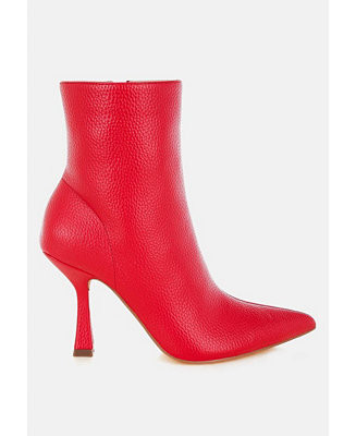 Farnak Pleather Spool Heel Boots Women | Macy's