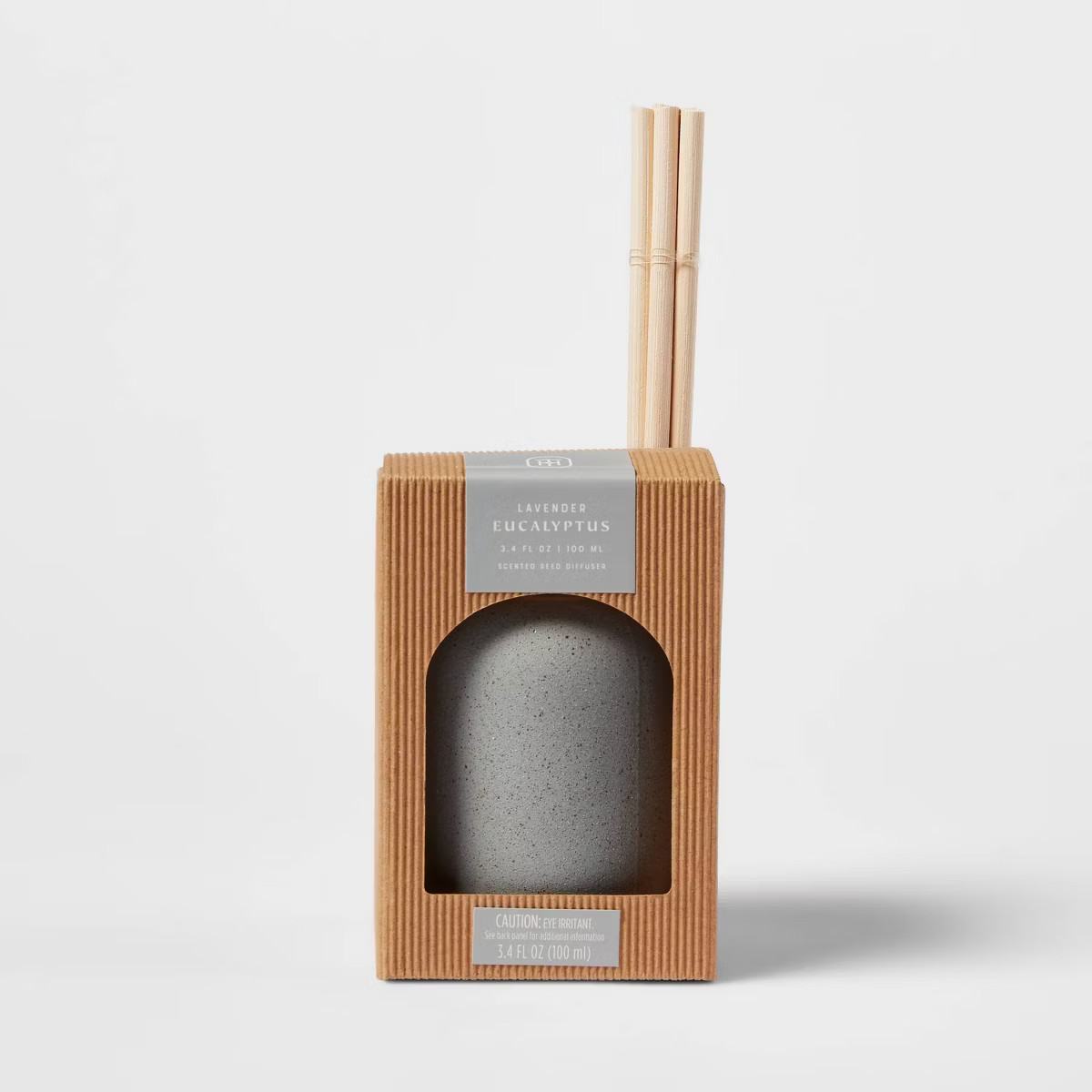 Matte Textured 100ml Ceramic Diffuser Gray/Fresh Linen and Sea Salt - Threshold™ | Target