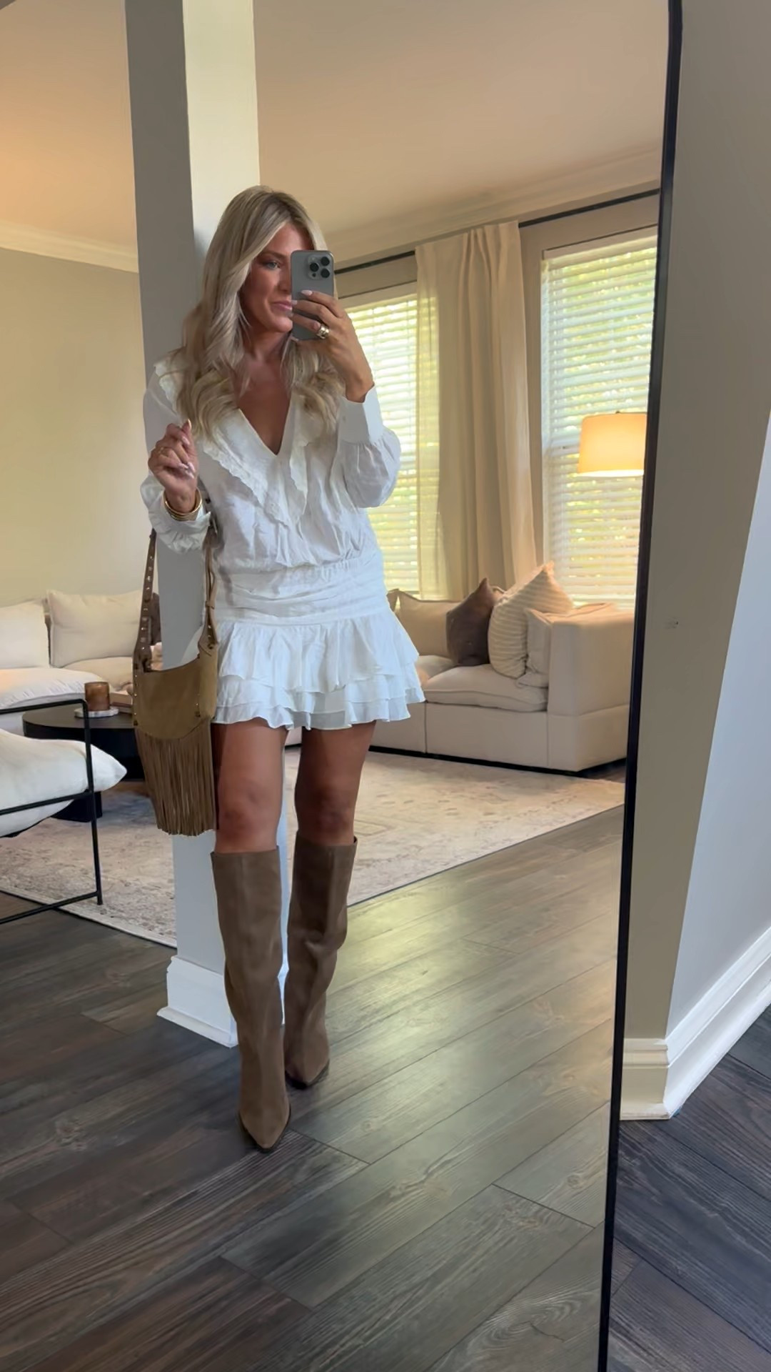 Boho dress & boots- fall outfit inspo. Wearing a small in the dress, runs oversized IMO

#LTKSeasonal #LTKFindsUnder100 #LTKStyleTip