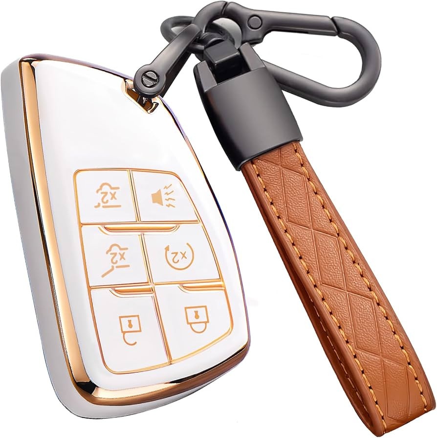 Key Fob Cover for Chevy GMC with Keychain, Tahoe Suburban Equinox Traverse Yukon Denali Terrain B... | Amazon (US)