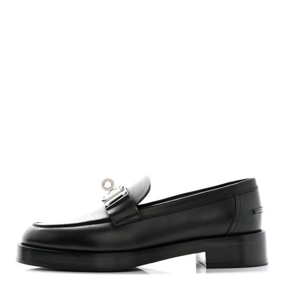 Calfskin Womens Hot Loafer 40 Black | FASHIONPHILE (US)