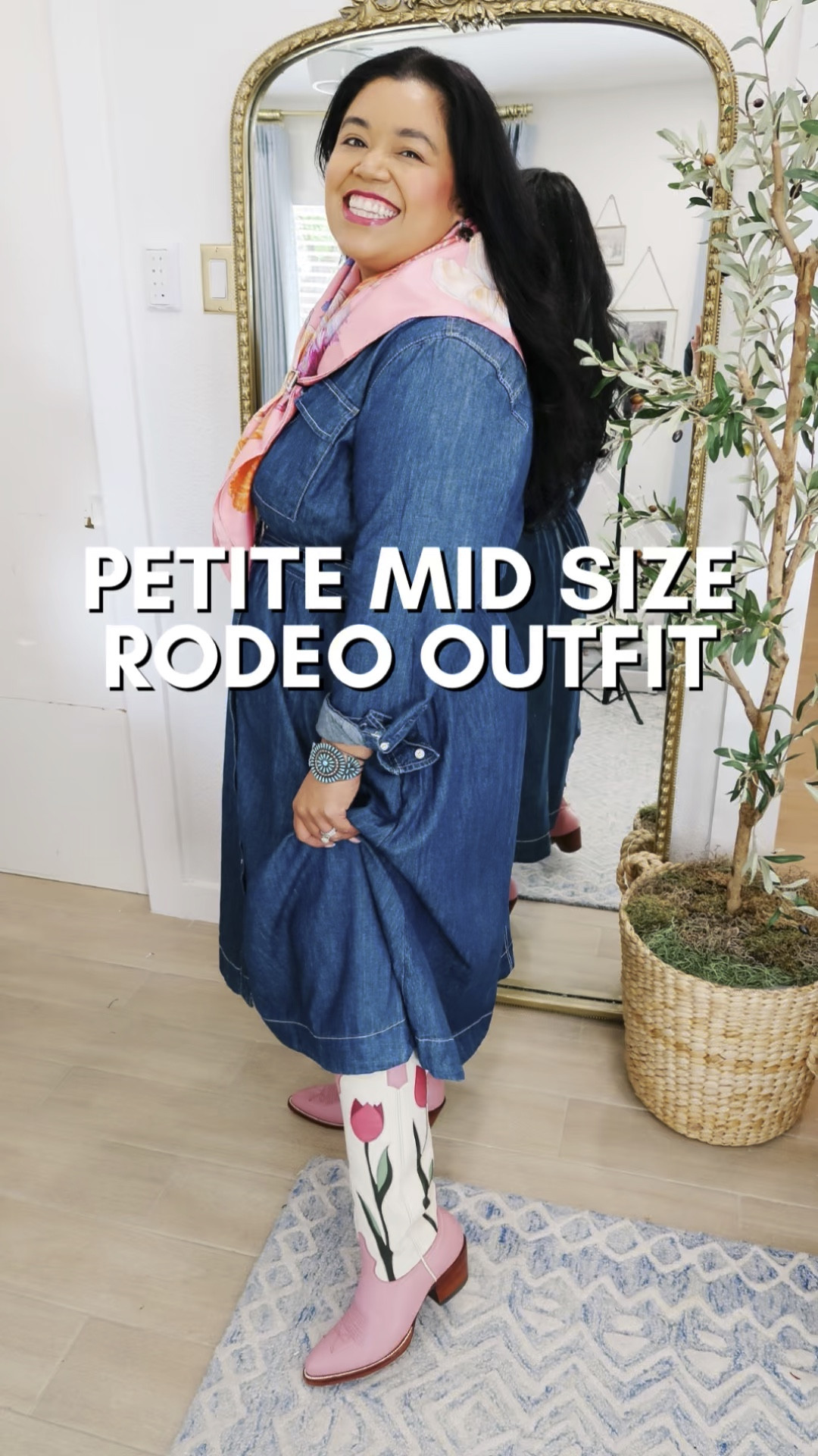 The rodeo is here in San Antonio and that means I am styling these @petitepaloma boots with every outfit! 

💖I paired my boots with this gorgeous denim dress from @walmart and some vintage turquoise jewelry I got from my dad and @ebayfashion.

 💖 My scarf is the Hermes “Tulipomanie” and you can find so many scarves and other items @fashionphile #petitepaloma #suesartor 


#LTKOver40 #LTKPetite #LTKMidsize