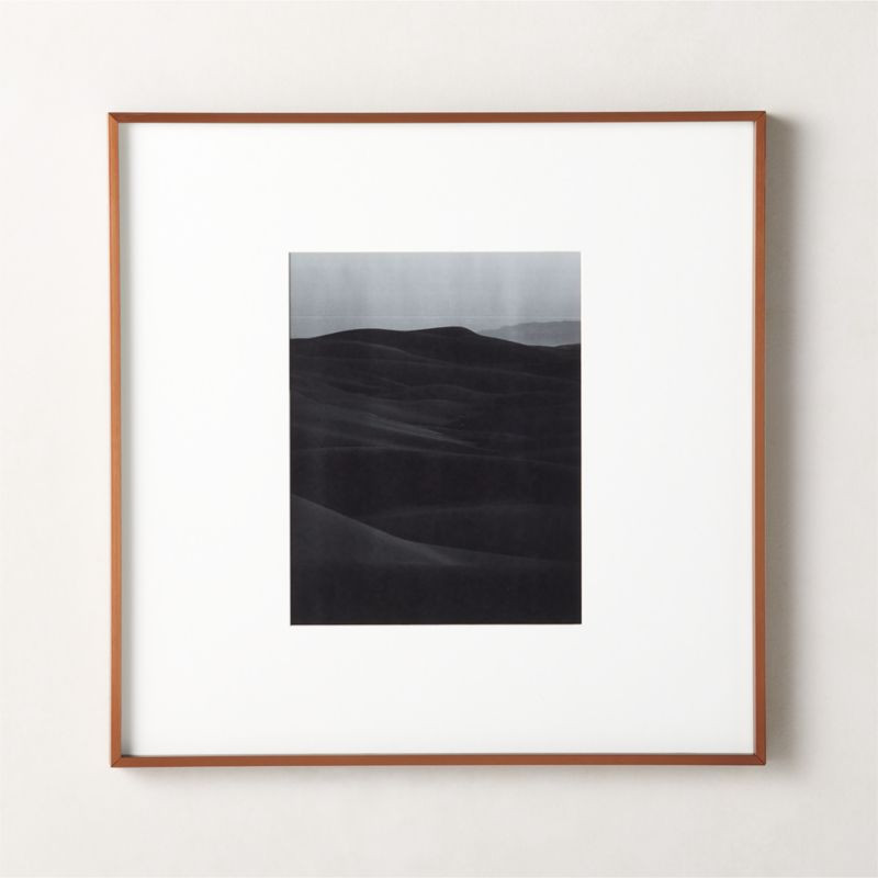 Gallery Brass Picture Frame with White Mat 11"x14" + Reviews | CB2 | CB2