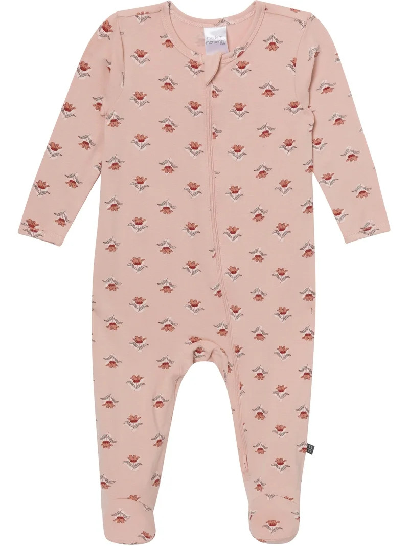 Modern Moments by Gerber Neutral Two-Way Zip Viscose Sleep \u00b4N Play Footed Pajama , Sizes New... | Walmart (US)