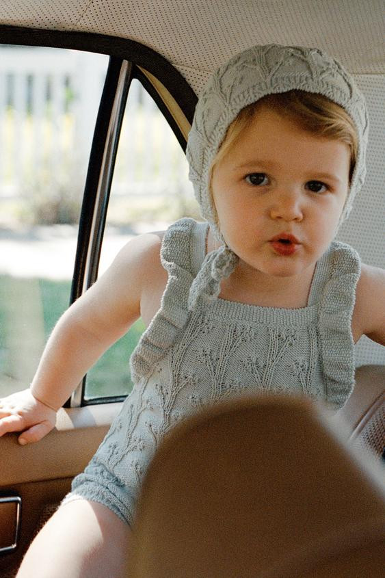 LINEN BLEND KNIT ROMPER | Zara US