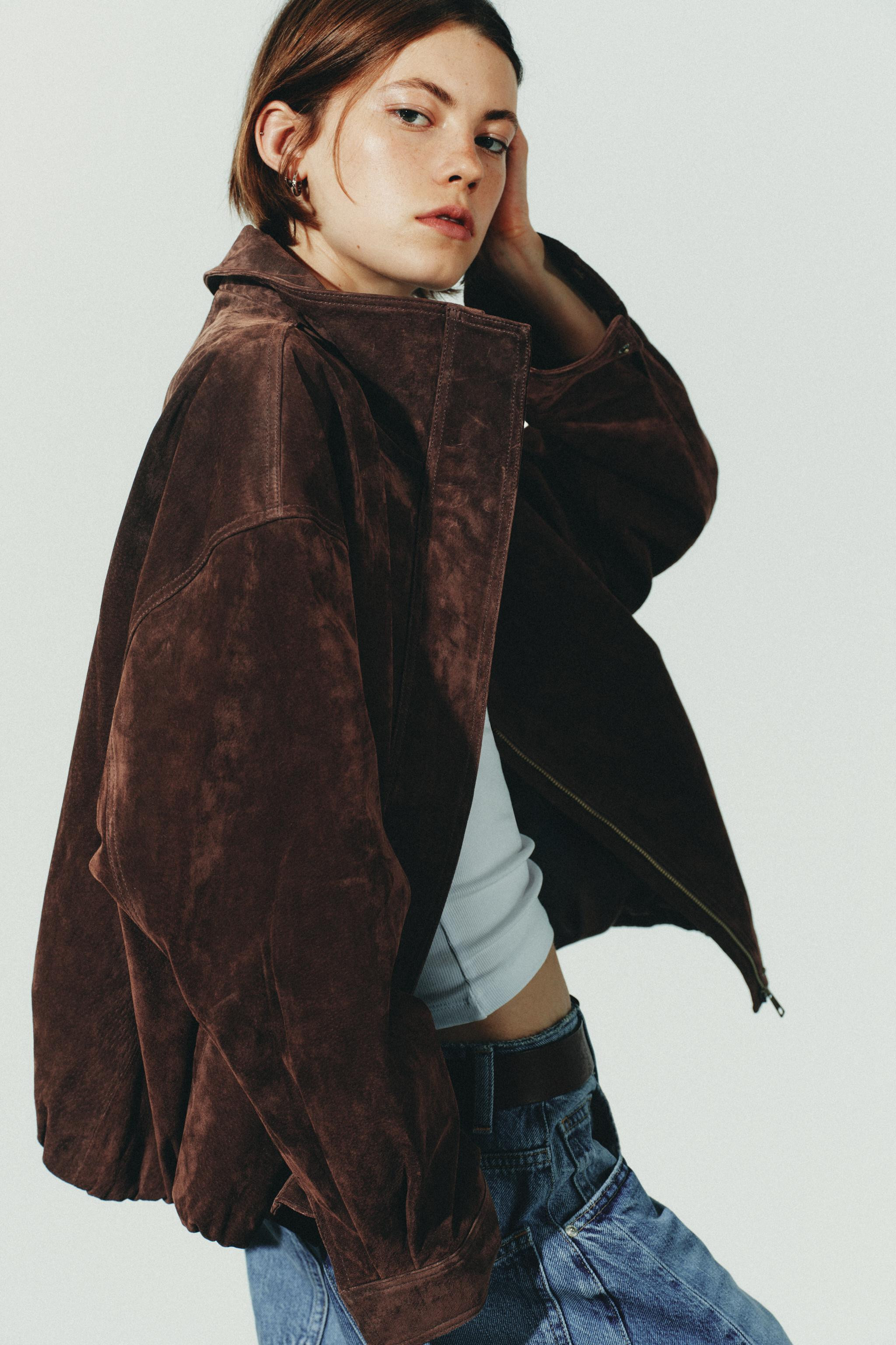 SUEDE LEATHER JACKET | Zara US