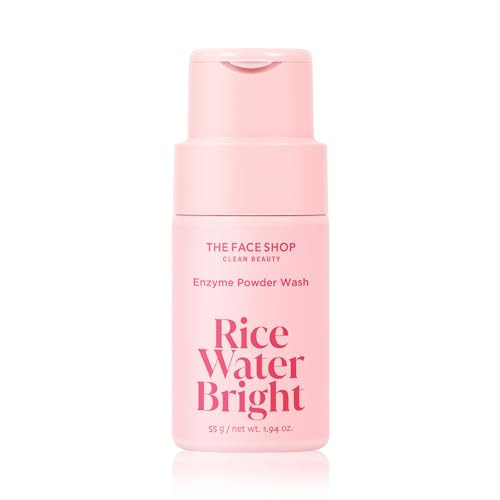 The Face Shop Rice Water Bright Enzyme Powder Wash, Gentle Exfoliating Cleanser with AHAs, Radiant skin, Rice Polish for Face, Korean Skin Care 55g / 1.94 oz | Amazon (US)