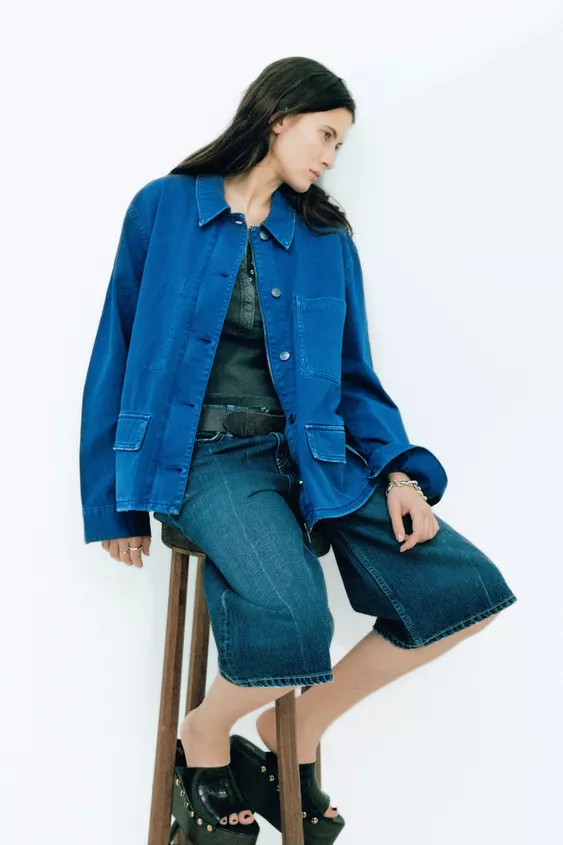 TRF COLOUR DENIM JACKET | Zara UK