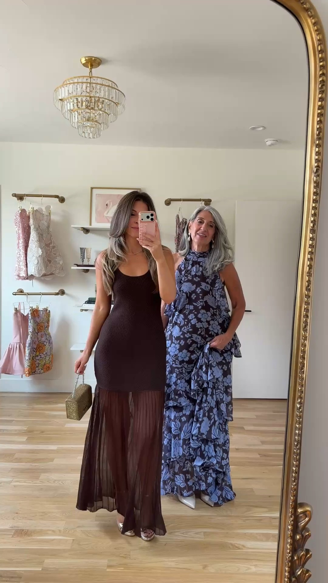 brown ribbed-knit tank maxi with sheer pleated skirt, brown and blue floral chiffon maxi with high neckline and tiered ruffle skirt mom and me formal wedding guest and mother of the bride dresses 💍

Astr code: emerson15
revolve code: tulip
electric picks code: emerson20

I’m 5’4” and wearing my usual small/2 in most

mom is 5’4” and wears a medium/6

summer wedding guest dresses, wedding guest dresses, cocktail dresses, semi-formal dresses, black tie wedding guest dresses, destination wedding guest dresses, garden party dresses, wedding guest outfit ideas, mom & me outfits, mom & me dresses, matching outfits, mother daughter outfits, family photo outfits, wedding guest dresses, mother of the bride, mother of the groom, wedding guest outfit ideas

#LTKU #LTKWedding #LTKSeasonal