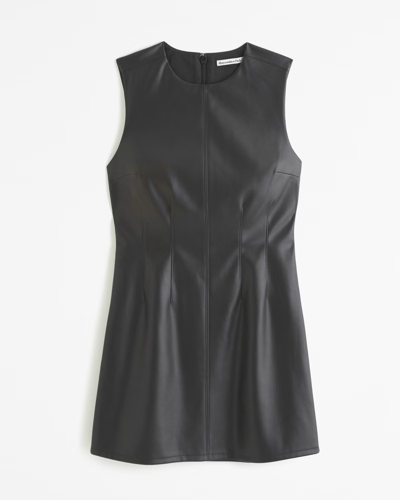 Shell Vegan Leather Mini Dress | Abercrombie & Fitch (US)