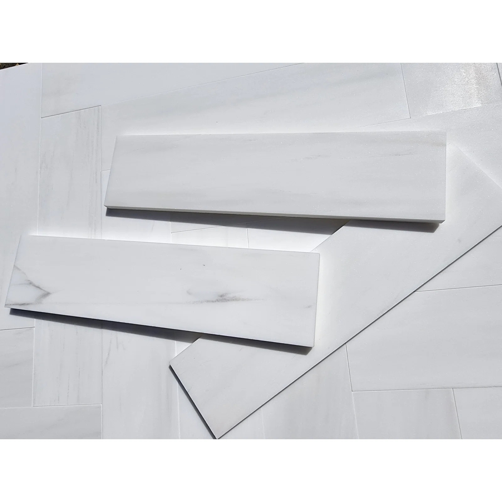 Bianco 3" x 12" Dolomite Marble Look Floor Use Tile | Wayfair North America