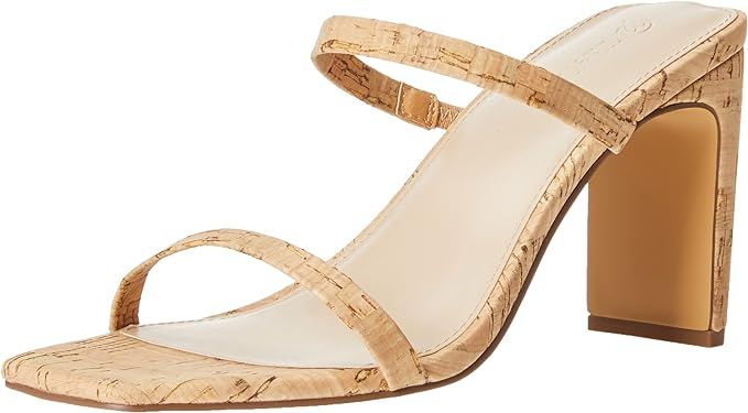 The Drop Women's Avery Square Toe Two Strap High Heeled Sandal | Amazon (US)