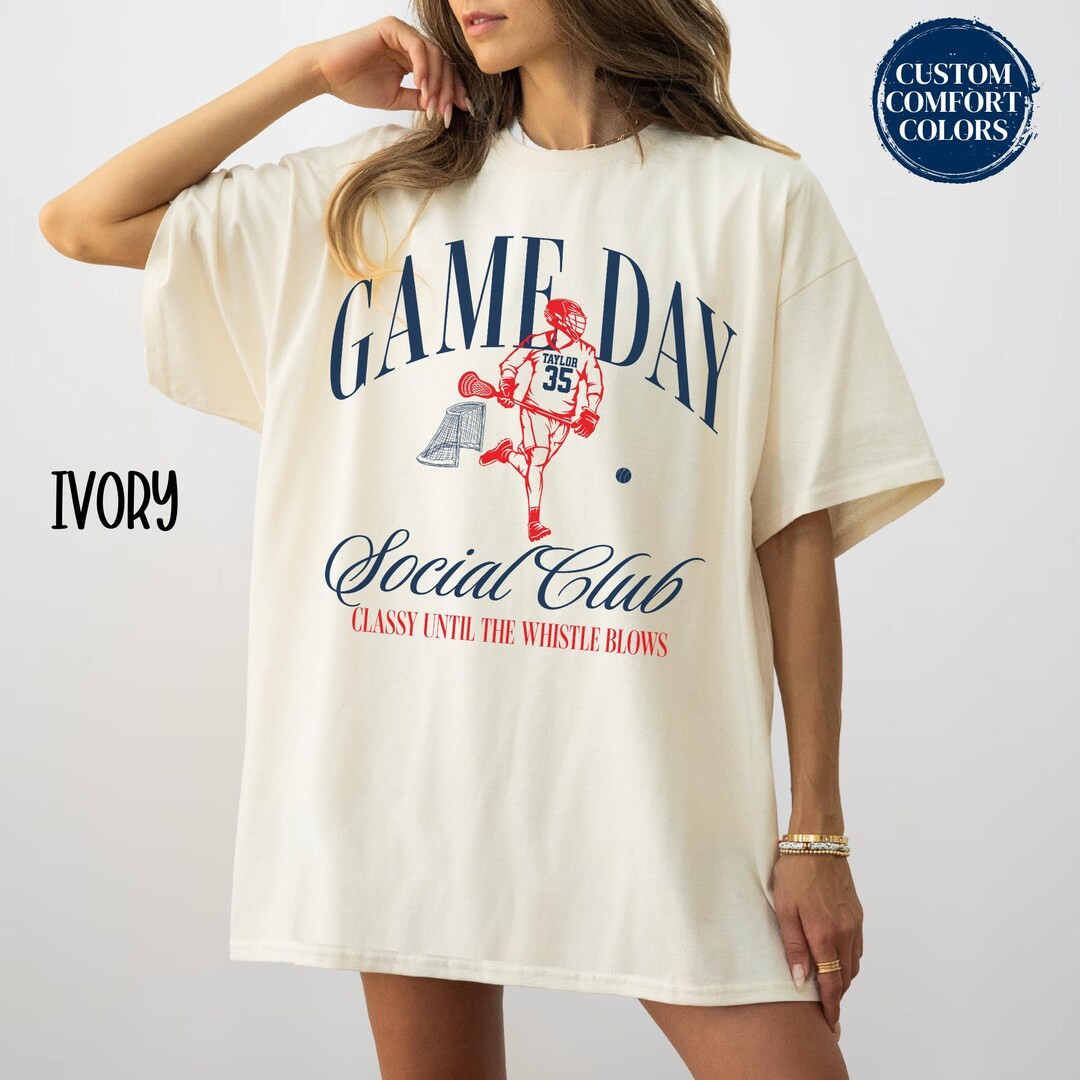 Custom Lacrosse Shirt Personalized Funny Lacrosse Mom Shirt Game Day Lacrosse Gift Lacrosse Numbe... | Etsy (US)