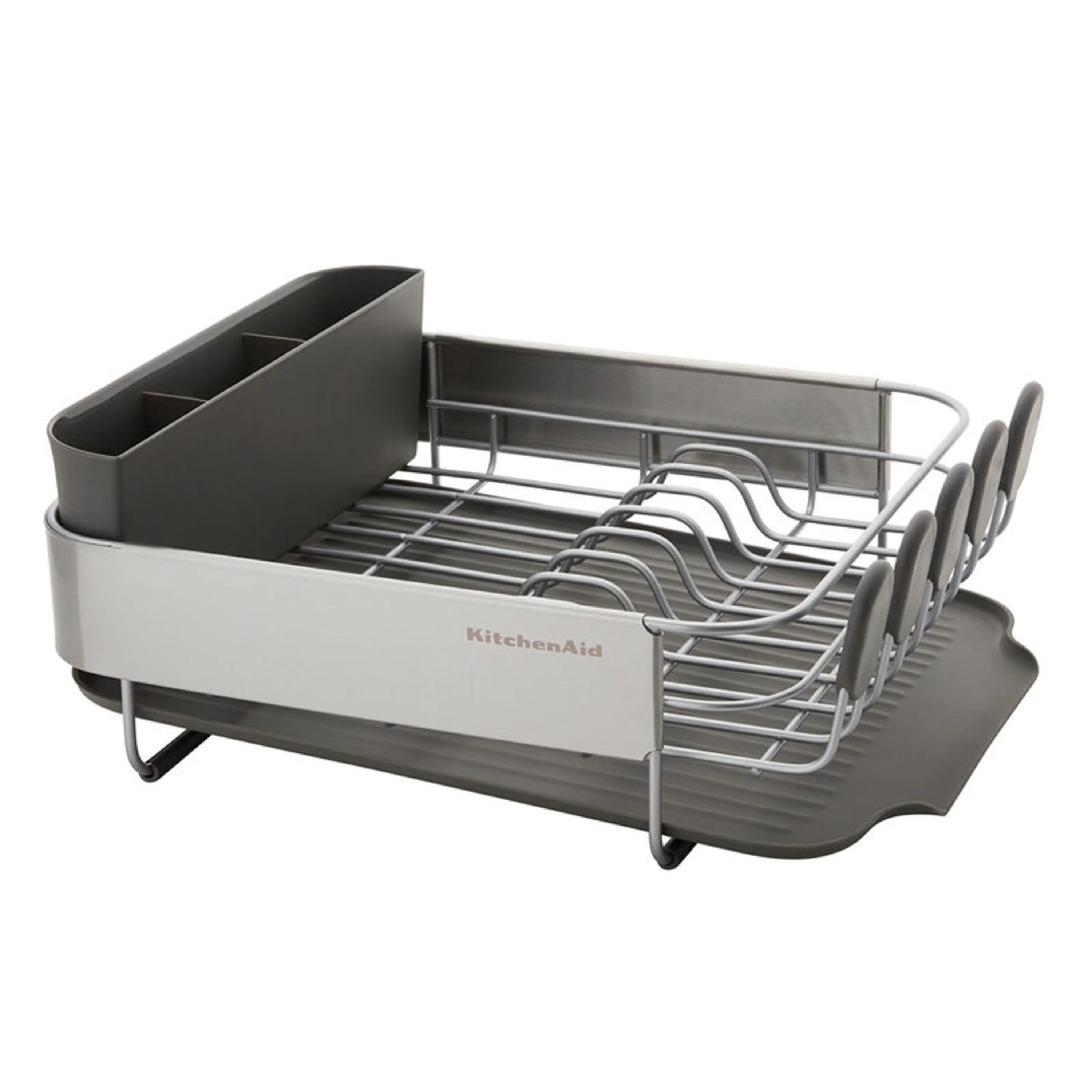 Kitchenaid Stainless Steel Wrap Compact Dish Rack in Satin Gray | Walmart (US)