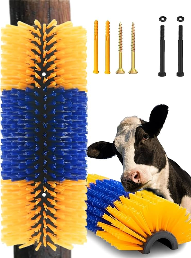 Livestock Scratching Brush, 17.7 * 7.8'' Cow Brush for Scratching Itchy,Goat Brush with 2 Kinds 4... | Amazon (US)